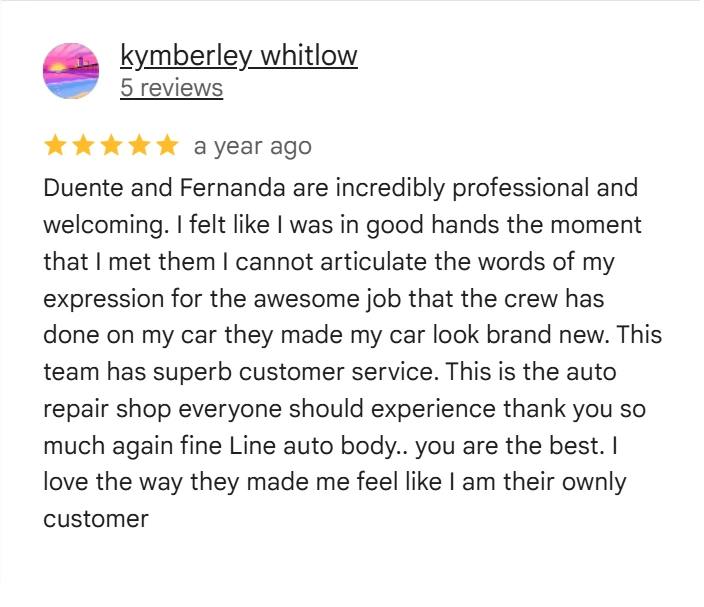Google Review from Kymberley Whitlow