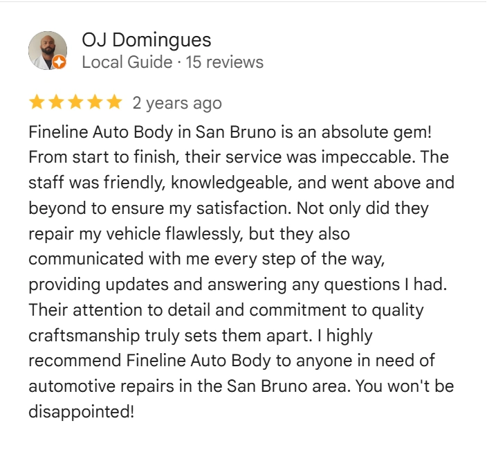Google Review from OJ Domingues