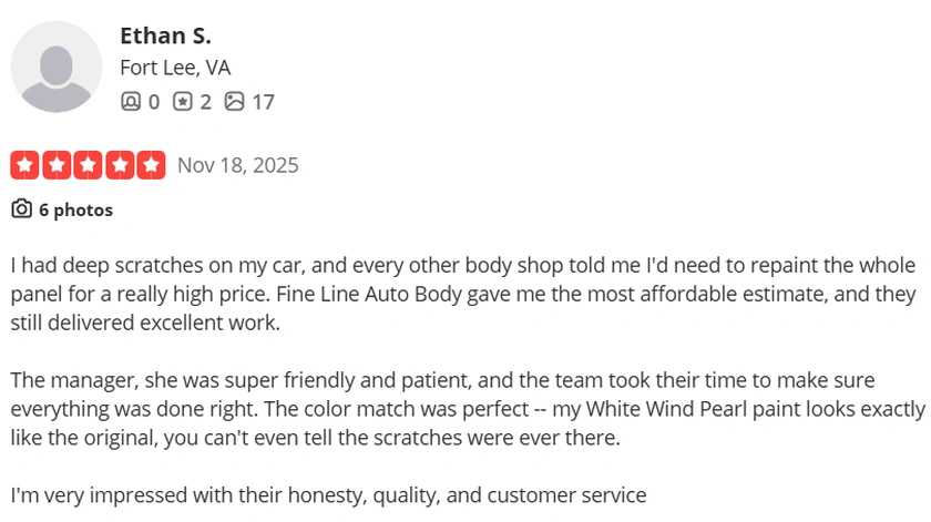 Yelp Review from Ethan S.