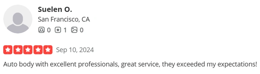 Yelp Review from Suelen O.