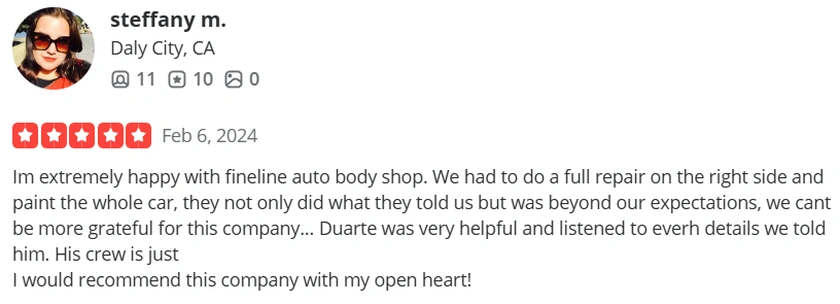 Yelp Review from Steffany M.