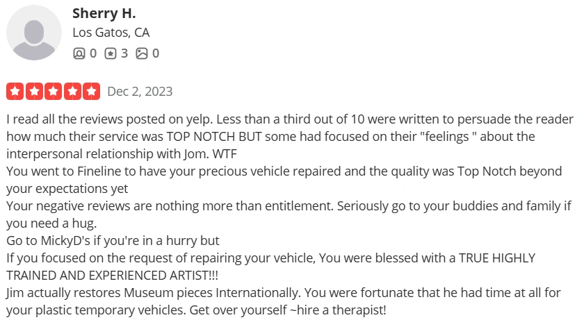 Yelp Review from Sherry H.